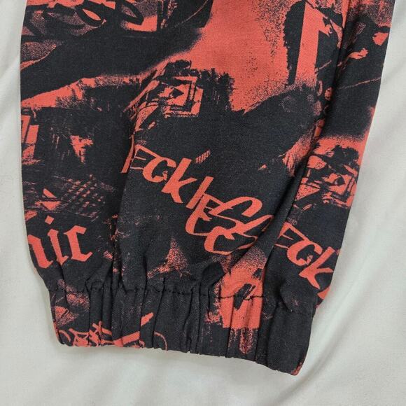 Streetwear Society Joggers Womens L Cargo Pants Love Graphic Graffiti Y2K Skater - Picture 9 of 12